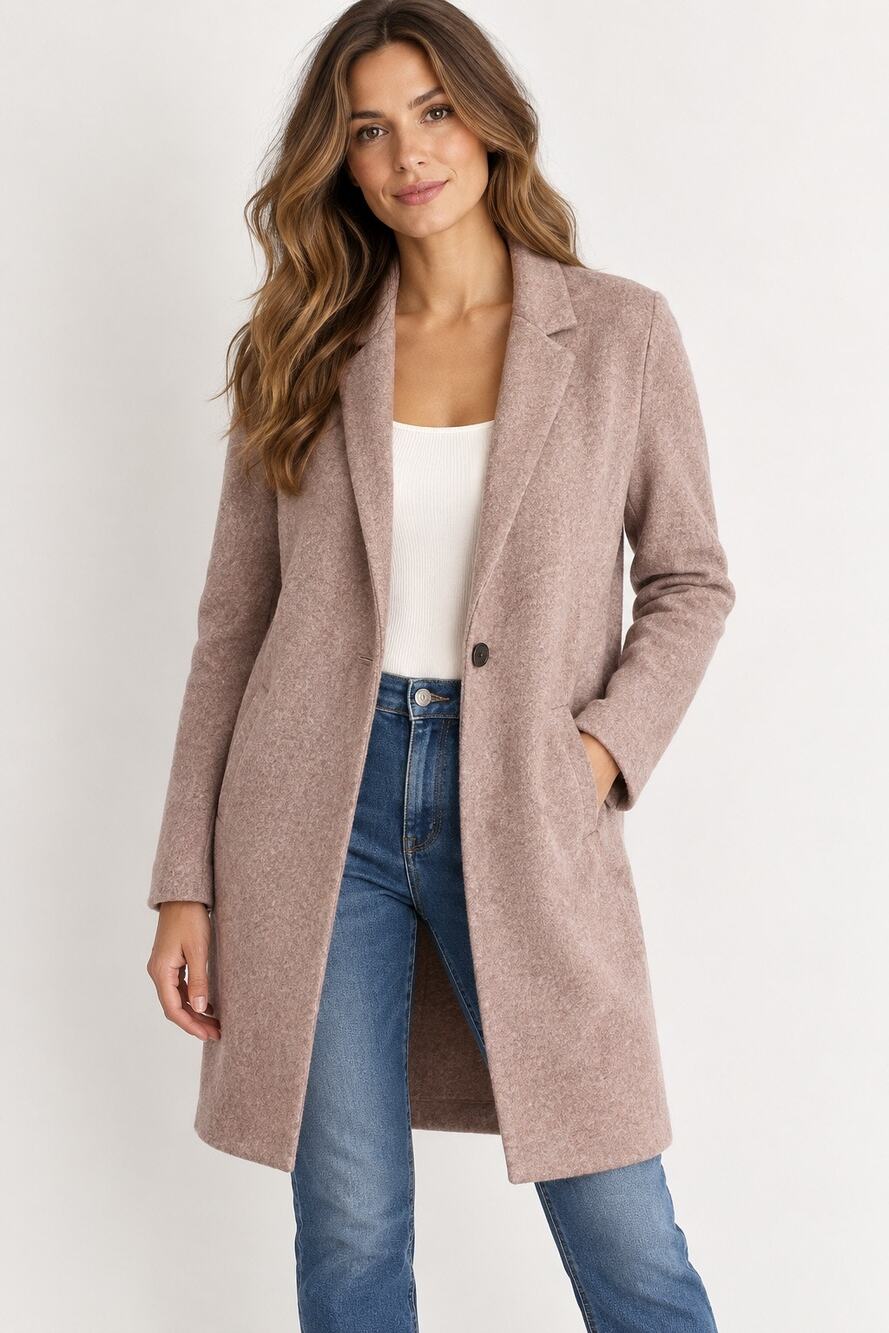 Rachel Zoe Wool Blend Longline Cardigan Blazer Coat – Size L